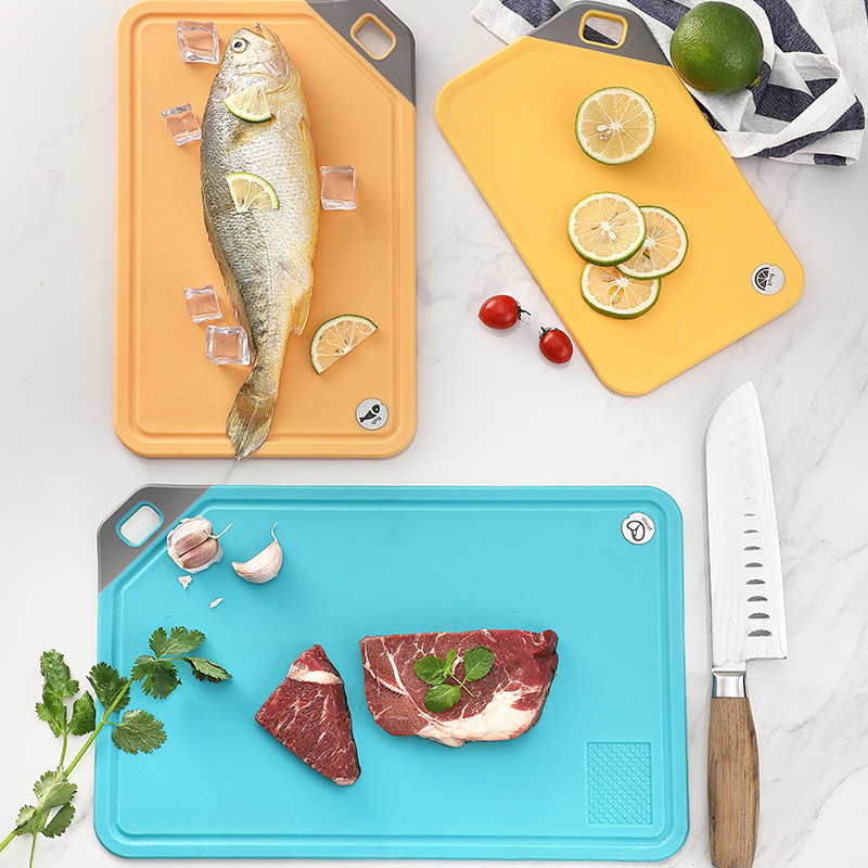  Color-Coded Plastic Cutting Board Set with Storage Stand - 4  Piece Set for Various Food Types - Slip-Resistant Design - Dishwasher Safe:  Home & Kitchen